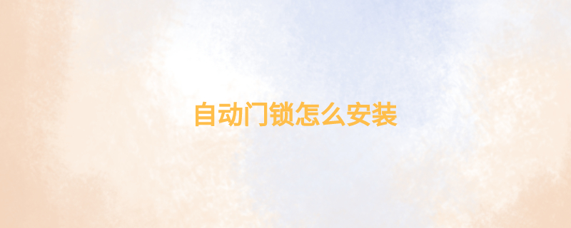 自动门锁安装